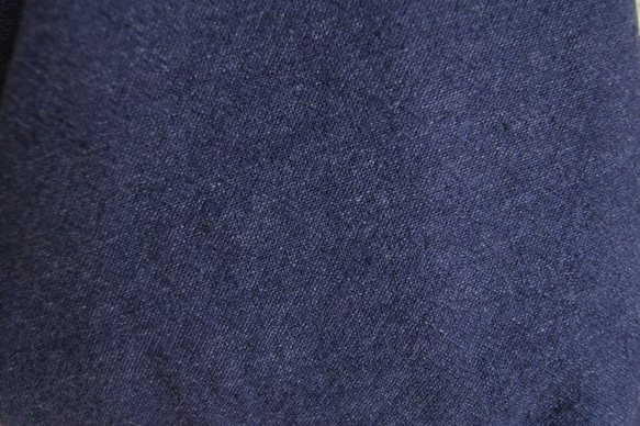 綿麻リボンのショルダーバッグ（ブルーネイビー） 4枚目の画像