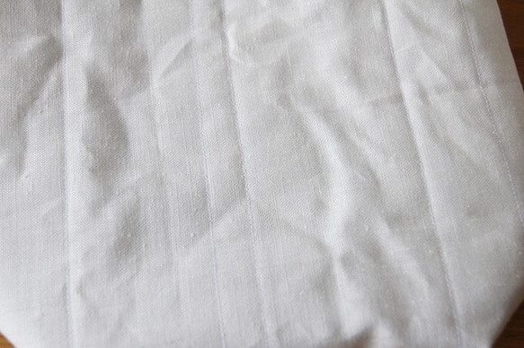 亞麻絎縫織帶包（綠色） 第2張的照片