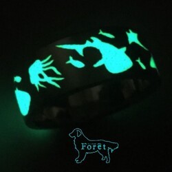［シルエットリング］サメとクラゲ〜光る指輪～シルバー【受注生産】 2枚目の画像