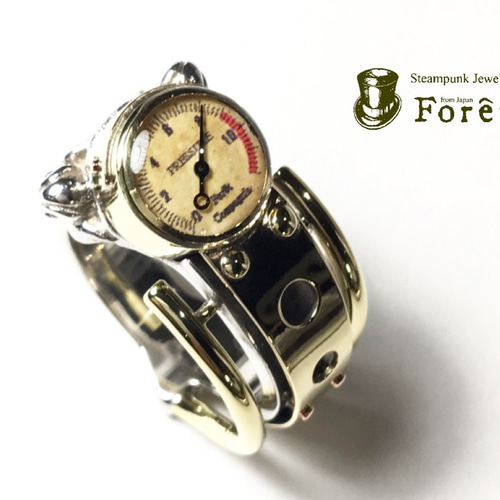 スチームパンク 真鍮 リング Steampunk スチームパンク パイピング リング 真鍮 指輪 リング
