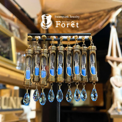 【蒸汽朋克】Hourglass Earrings/Earrings-Type1- (Hourglass: Blue) One E 第2張的照片