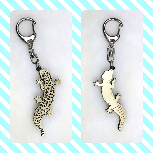 レオパのキーホルダー チャーム アクセサリー ヒョウモントカゲモドキ