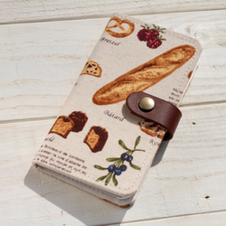 【販売終了】/SE2(第2世代)/8/11　Bread&Cake♪ 手帳型スマホケース  Android 1枚目の画像