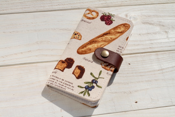 【販売終了】/SE2(第2世代)/8/11　Bread&Cake♪ 手帳型スマホケース  Android 1枚目の画像