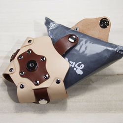 新おにぎりホルダー（マグネットホック） ナチュラル×チョコ 3枚目の画像