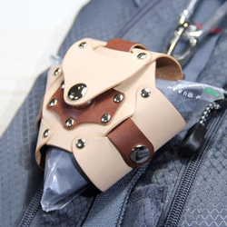 新おにぎりホルダー（マグネットホック） ナチュラル×チョコ 5枚目の画像