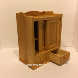 台灣檜木(Hinoki)小櫃-2門2小抽 第2張的照片