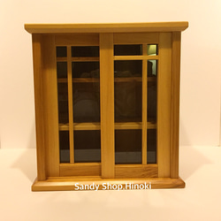 台灣檜木（Hinoki)2門小櫃-玻璃 第1張的照片