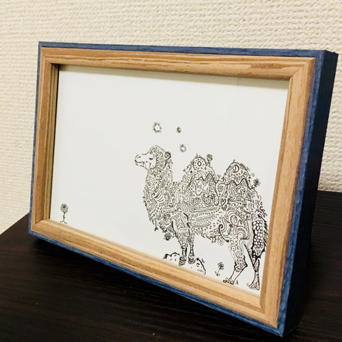 オアシス【肉筆原画】インテリア ペン画 アート 絵画 TaIChi