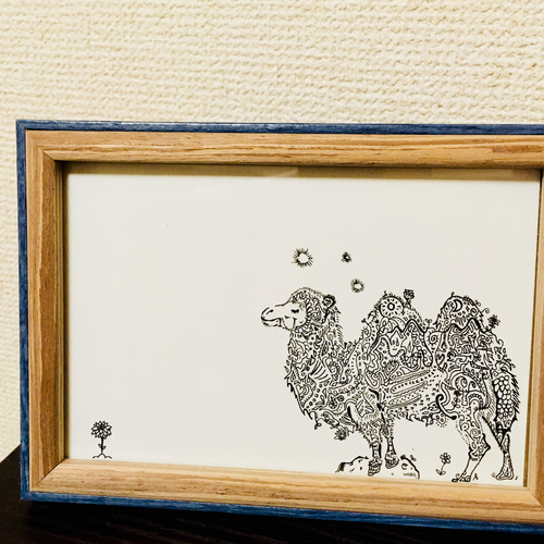 オアシス【肉筆原画】インテリア ペン画 アート 絵画 TaIChi
