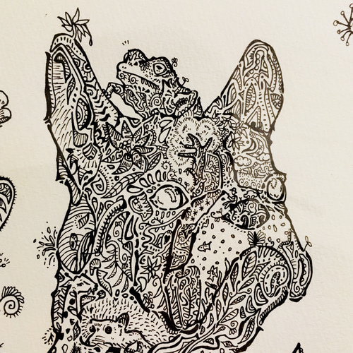 昼寝起き【肉筆原画】インテリア ペン画 アート 絵画 TaIChi 昼寝起き【肉筆原画】インテリア ペン画 アート 絵画 TaIChi