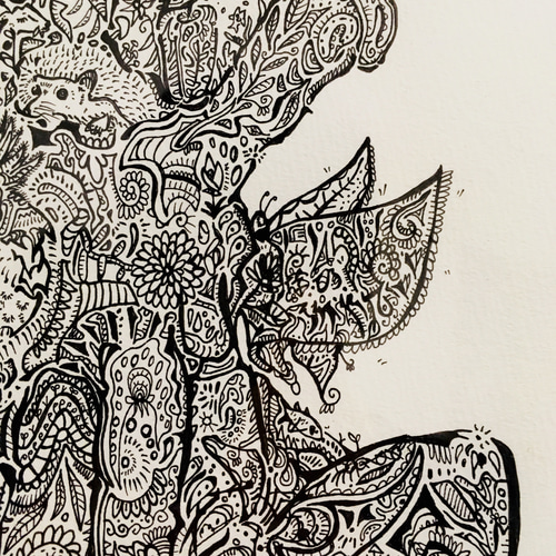 昼寝起き【肉筆原画】インテリア ペン画 アート 絵画 TaIChi 昼寝起き【肉筆原画】インテリア ペン画 アート 絵画 TaIChi