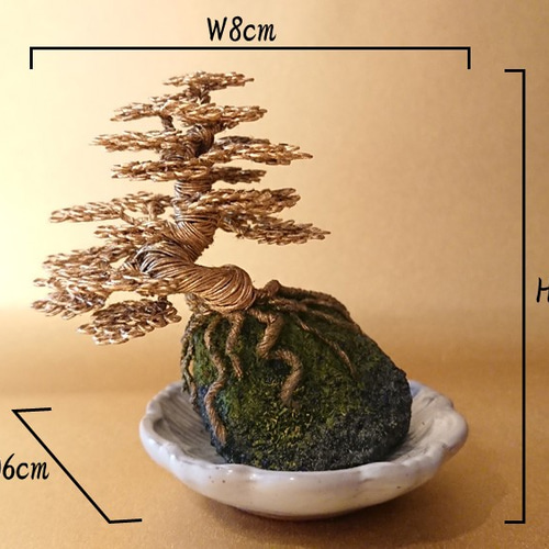 ワイヤーアート/メタル盆栽（お手間のいらない小さな盆栽アート