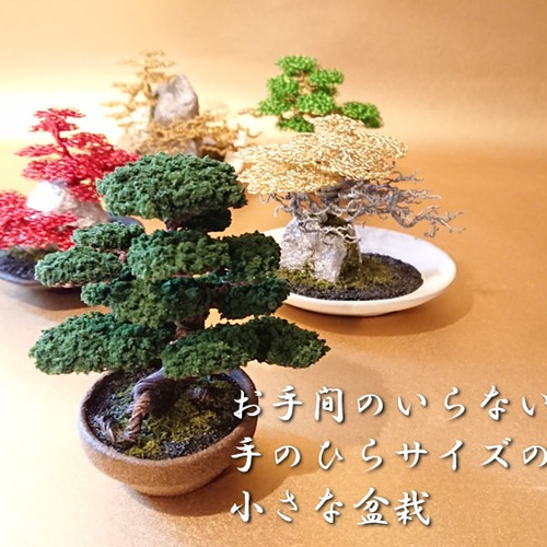 ワイヤーアート/メタル盆栽(お手間のいらない小さな盆栽アート ワイヤーアート/メタル盆栽(お手間のいらない小さな盆栽アート