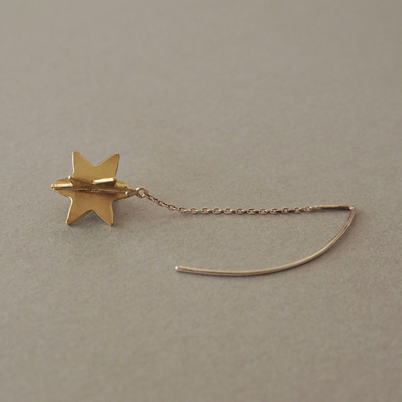 夢幻立體星星（鏈條）耳環 第2張的照片