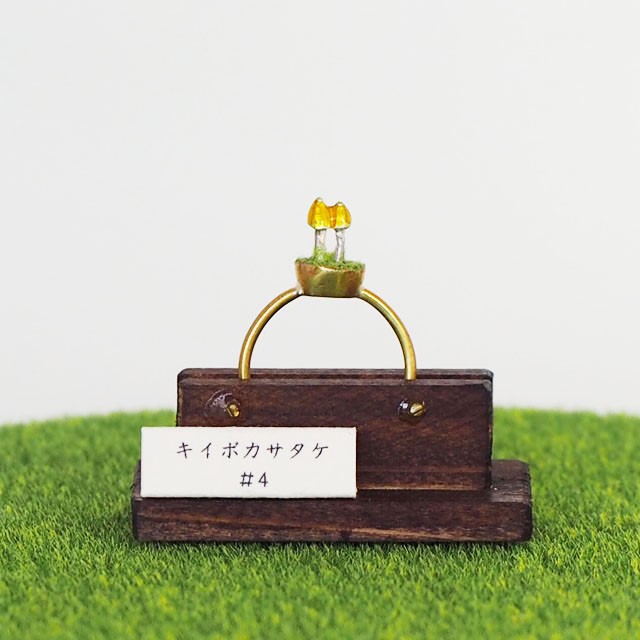 BONSAI MUSHROOM キイボカサタケ リング4号指輪・リング