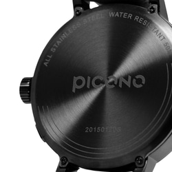PICONO D-TIME chronograph leather strap watch DT-9202 Black 4枚目の画像