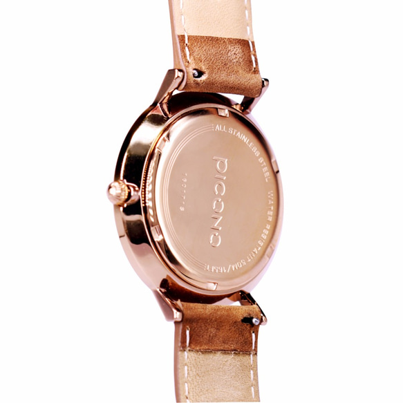 【PICONO】SPY S collection leather strap watch / YS-7203 Brown 4枚目の画像