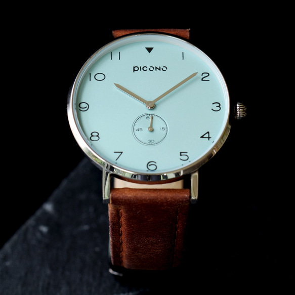 【PICONO】SPY S 系列 真皮錶帶手錶 / YS-7204 綠色 第1張的照片