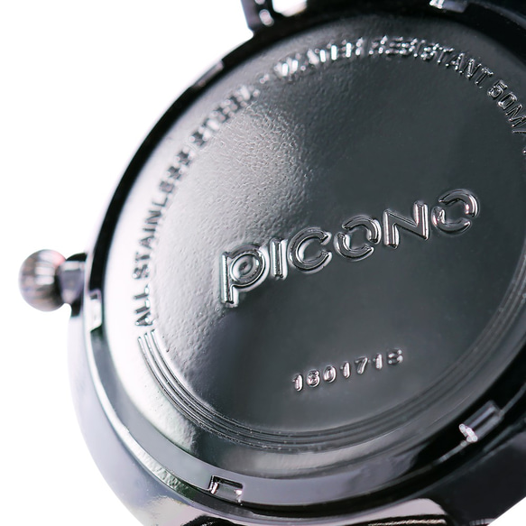 【PICONO】RGB 系列 輕薄黑色快拆式不鏽鋼網帶手錶 / RGB-6402 綠色 第4張的照片
