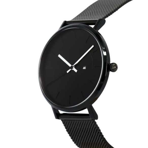 【PICONO】RGB 系列 輕薄黑色快拆式不鏽鋼網帶手錶 / RGB-6405 黑色 第3張的照片