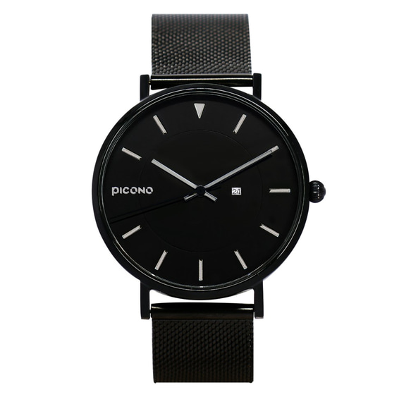 【PICONO】RGB 系列 輕薄黑色快拆式不鏽鋼網帶手錶 / RGB-6501 銀色 第2張的照片