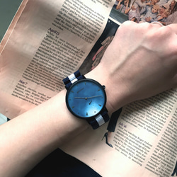 【PICONO】A week collection black leather strap watch 2枚目の画像