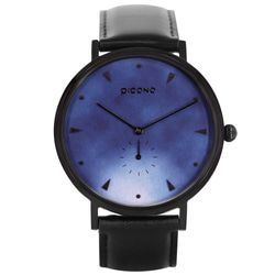 【PICONO】A week collection black leather strap watch 4枚目の画像