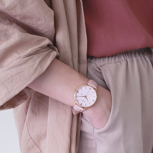 【PICONO】Amour 系列粉色真皮女錶手錶 / BU-8601 第2張的照片