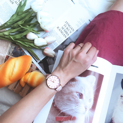 【PICONO】Amour 系列粉色真皮女錶手錶 / BU-8601 第3張的照片