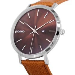 【PICONO】Cosmos metal dial leather strap watch / CO-9302 3枚目の画像