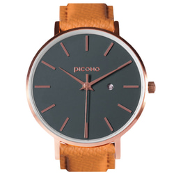 PICONO Siempre brown leather strap couple watch / SI-11002 2枚目の画像