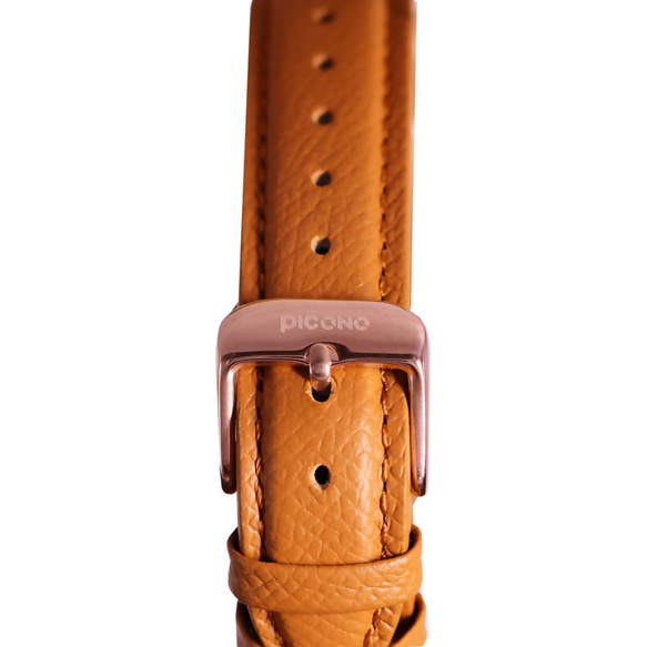 PICONO Siempre brown leather strap couple watch / SI-11002 5枚目の画像