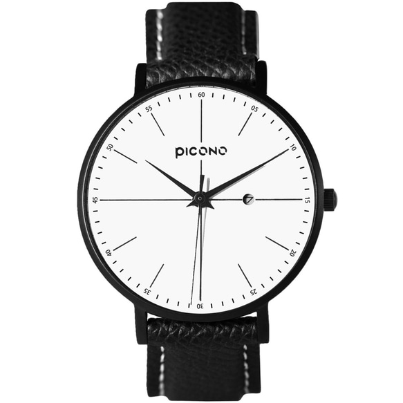 PICONO Siempre black leather strap couple watch / SI-11201 2枚目の画像