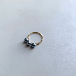 vintage M.H triple pearl ring (gray) (#4/#7) 4枚目の画像