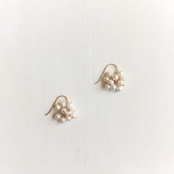 M.H raspberry earrings (white) 1枚目の画像