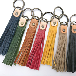皮革鑰匙扣 [7 種顏色可供選擇] 母親節禮物鑰匙圈小巧禮物皮革手袋吊飾男士女士母親節 第3張的照片