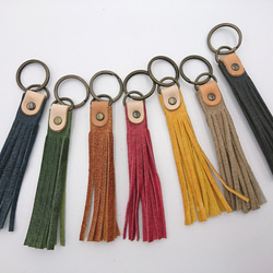 皮革鑰匙扣 [7 種顏色可供選擇] 母親節禮物鑰匙圈小巧禮物皮革手袋吊飾男士女士母親節 第9張的照片
