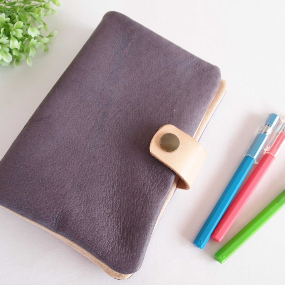 選べるカラー【ぶた革 手帳カバー】６穴 やわらかレザーバインダー【受注生産】バイブル オーダーメイド プレゼント