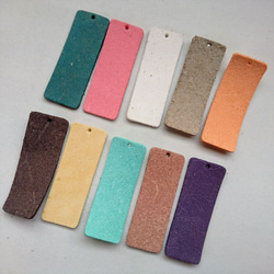 彩色皮革標籤[50張套]顏色分類的產品標籤皮革地板革皮革包裝材料名稱標籤鑰匙鏈 第4張的照片