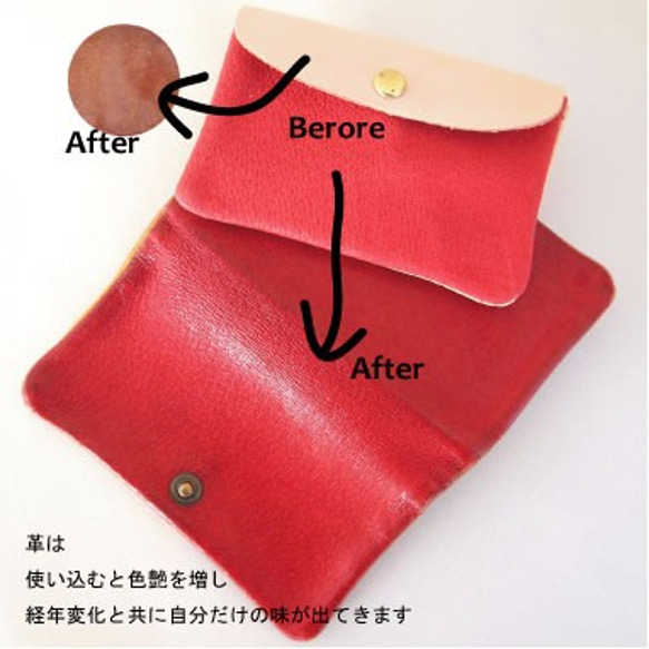 Lid Leather *Soft Card Case S [Standard Colors] 8 Colors *Pass C 第10張的照片