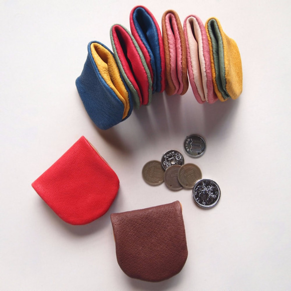 豬皮零錢包[顏色可供選擇的256種方式]定做硬幣盒禮物定制的男士女士 第3張的照片