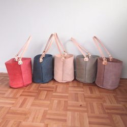 地板革*手提袋[5色]用於短途旅行*用於野餐*用於手工藝品展覽會* 第3張的照片