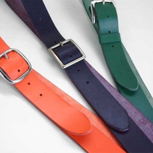 本革ベルト【40mm＊青】全6色＊オーダーメイド【サイズに合わせ