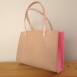 床革【トートバッグ / ワイド】ハードタイプ【選べる６色】A4収納可　大きめサイズ　お仕事バッグ　新生活　レザー　ギフト 3枚目の画像
