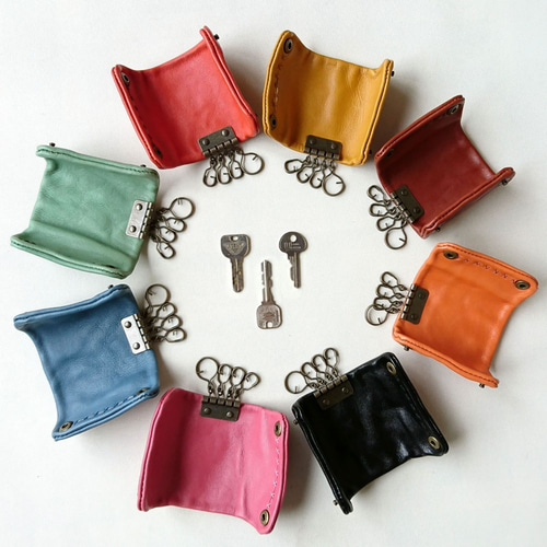 牛革【選べる8色】レザーキーケース【受注生産】 レザー キップ