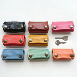 8 種顏色可供選擇 [Made-to-order] Cowhide key case/leather kip leather l 第3張的照片