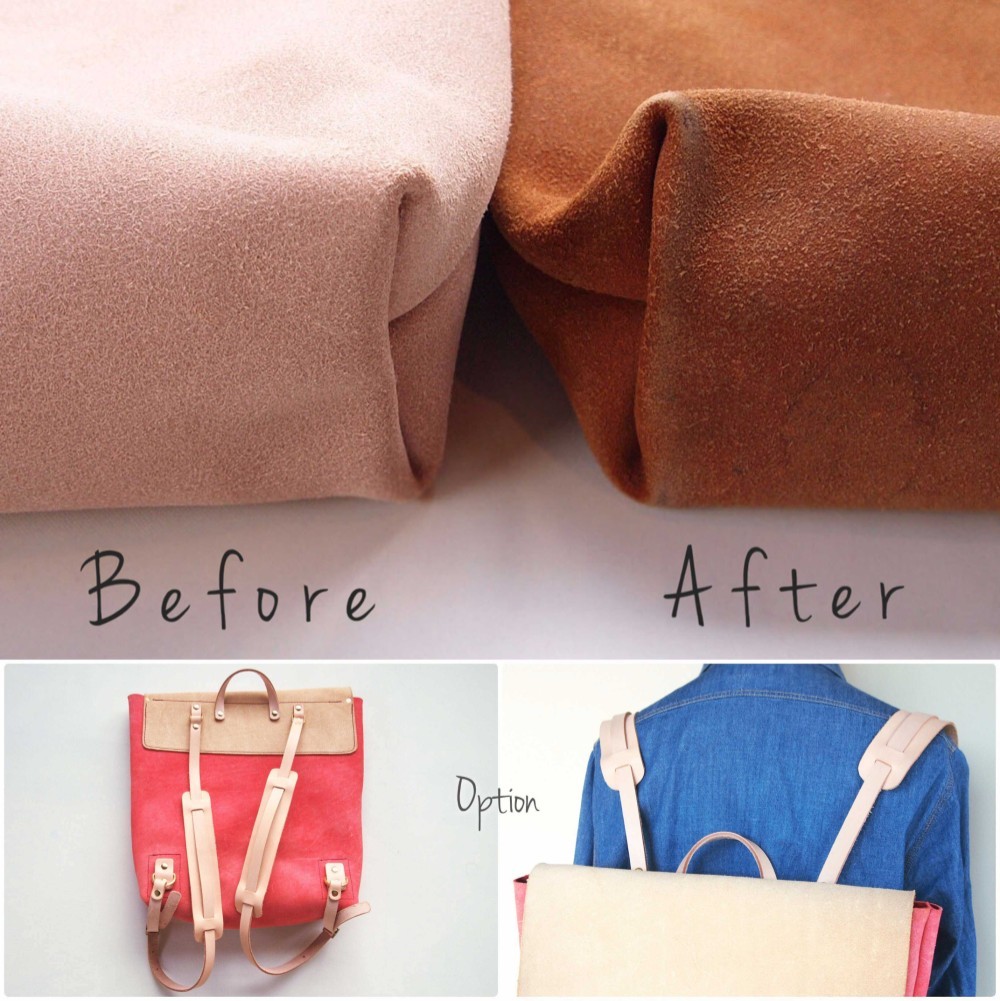 床革＊リュック【M】黒 ｲﾀﾘｱ＊普段使いに＊毎日かつぎたくなる床革の魅力　バックパックで出かけよう　メンズに