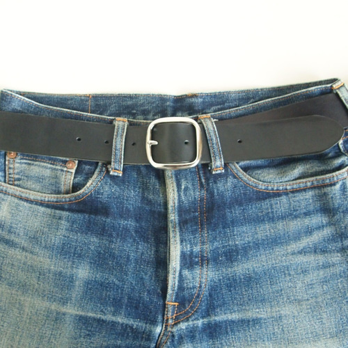 本革ベルト【40mm＊栃木レザー】ベージュ＊オーダーメイド【サイズに