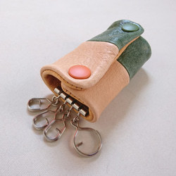 免費送貨[一件]多色皮革鑰匙包軟豬皮革1901009 /皮革男士女士禮物 第6張的照片